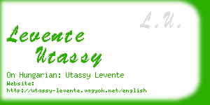 levente utassy business card